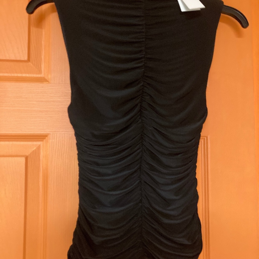 NWT Naked Wardrobe Black Ruched Top Sz XS